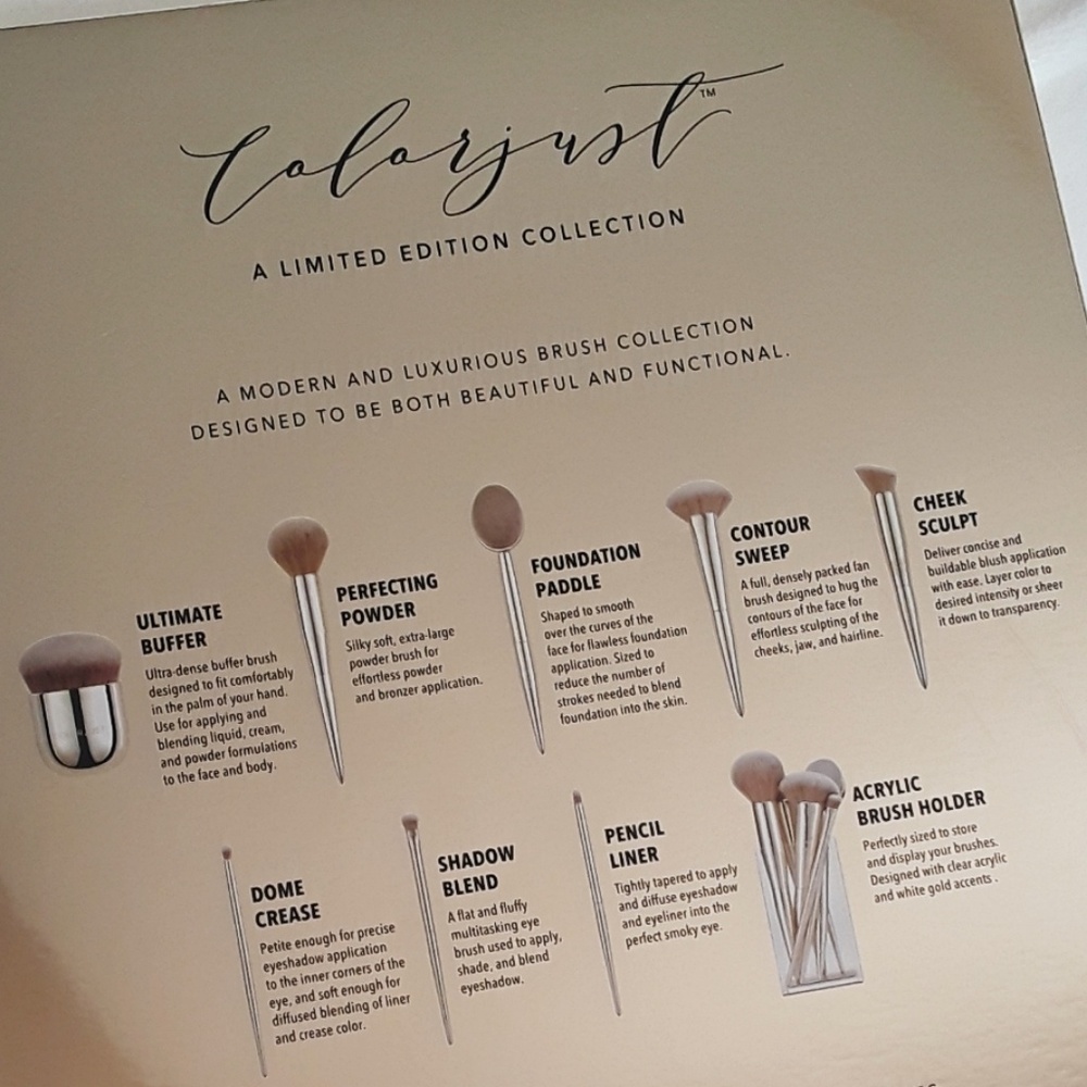 Colorjust Limited Edition 8pc Make Up Brush Set - Picture 8 of 8